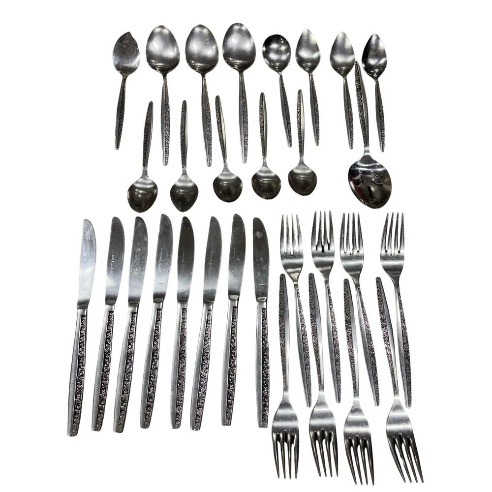 Lot of 40 Coventry Stainless Japan JH BOUQUET Flatware Set Spoons Forks Knives